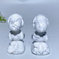 2.5" Howlite Snoopy Carving Crystal Healing Bulk Wholesale