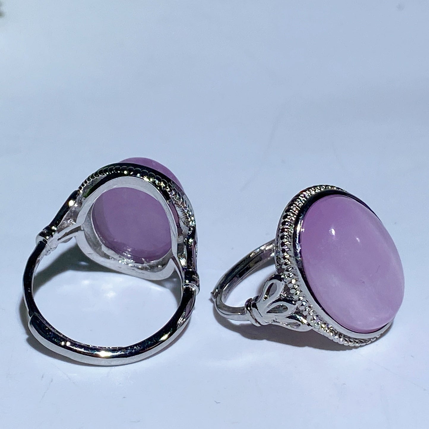 16-20mm Adjustable White Copper Rings Crystal Healing Bulk Wholesale