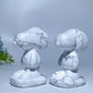 2.5" Howlite Snoopy Carving Crystal Healing Bulk Wholesale