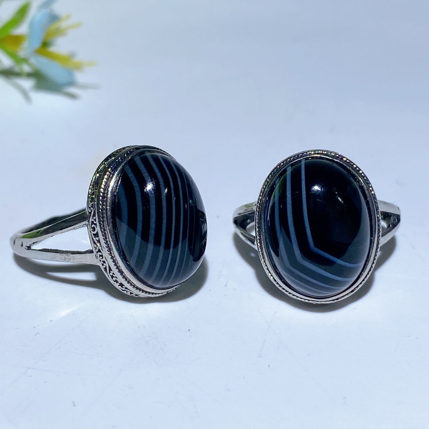 16-20mm Adjustable White Copper Rings Crystal Healing Bulk Wholesale