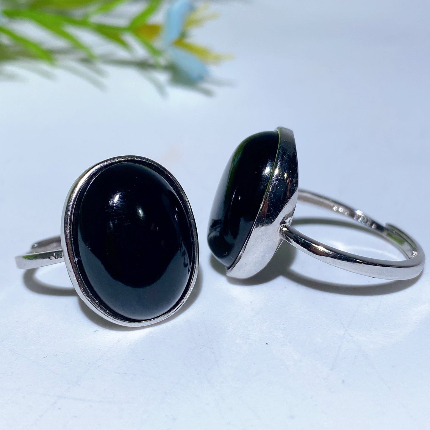 16-20mm Adjustable White Copper Rings Crystal Healing Bulk Wholesale