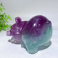 3.8" Fluorite Pig Carvings Crystal Healing Bulk Wholesale