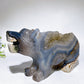 22cm Large Unique Druzy Volcanic Agate Bear Carving Crystal Healing Bulk Wholesale