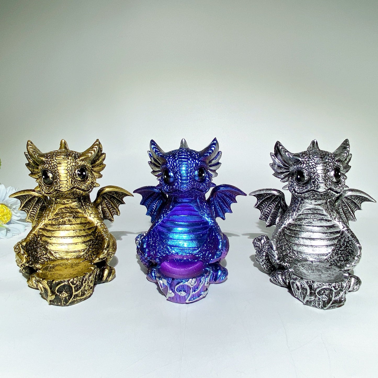 12cm Resin Dragon Stand for Sphere Crystal Healing Bulk Wholesale