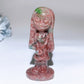 4.0" Red Marble Ruby In Kyanite Jack Skellington Sally Carving Crystal Healing Bulk Wholesale