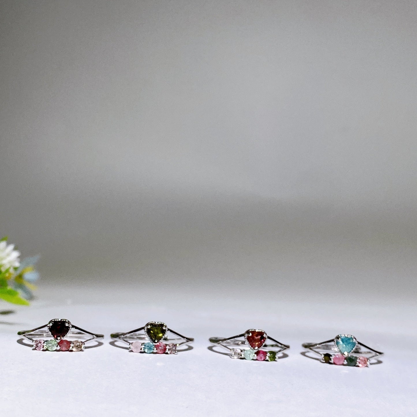 Cooper Silver Plated Crystal Ring Crystal Healing Bulk Wholesale