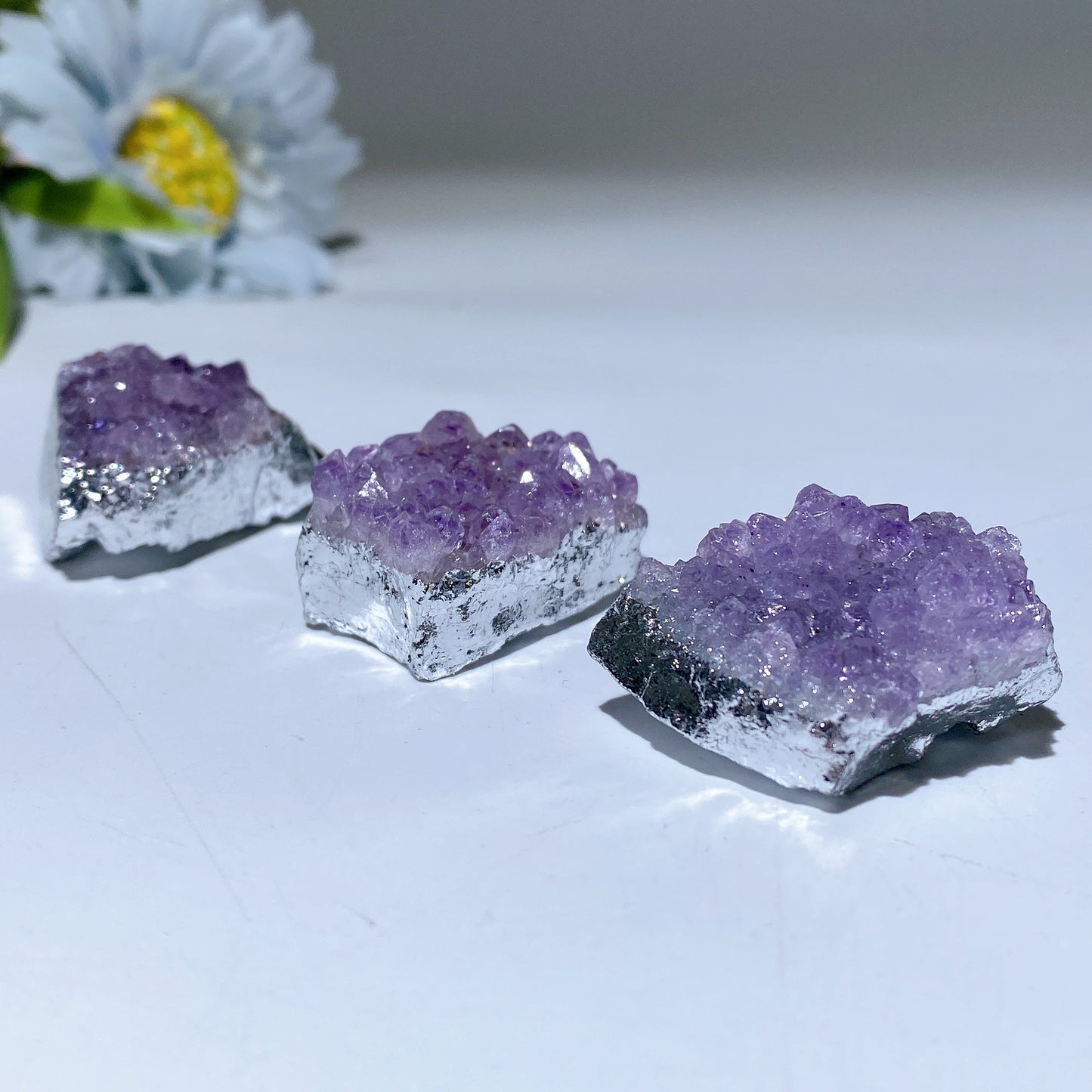 28-30mm Amethyst Cluster Pendant Crystal Healing Bulk Wholesale