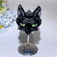 Black Obsidian Fox Head Carving with Stand Crystal Healing Bulk Wholesale