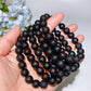 6-10mm Black Tektite Bracelet Crystal Healing Bulk Wholesale