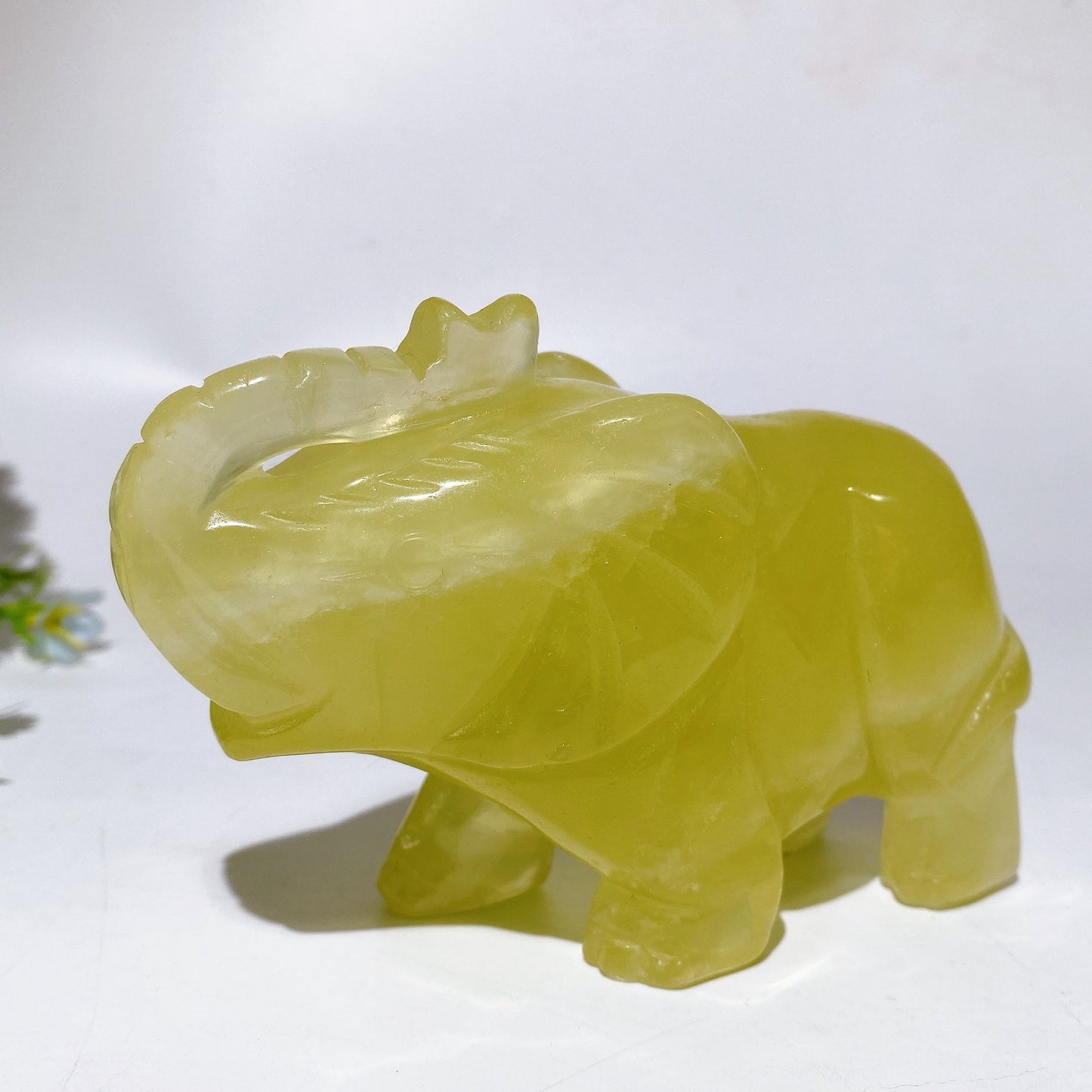 4.8“ Citrine Elephant Carving Crystal Healing Bulk Wholesale