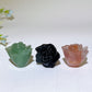 1.1" Crystal Flower Carvings Crystal Healing Bulk Wholesale