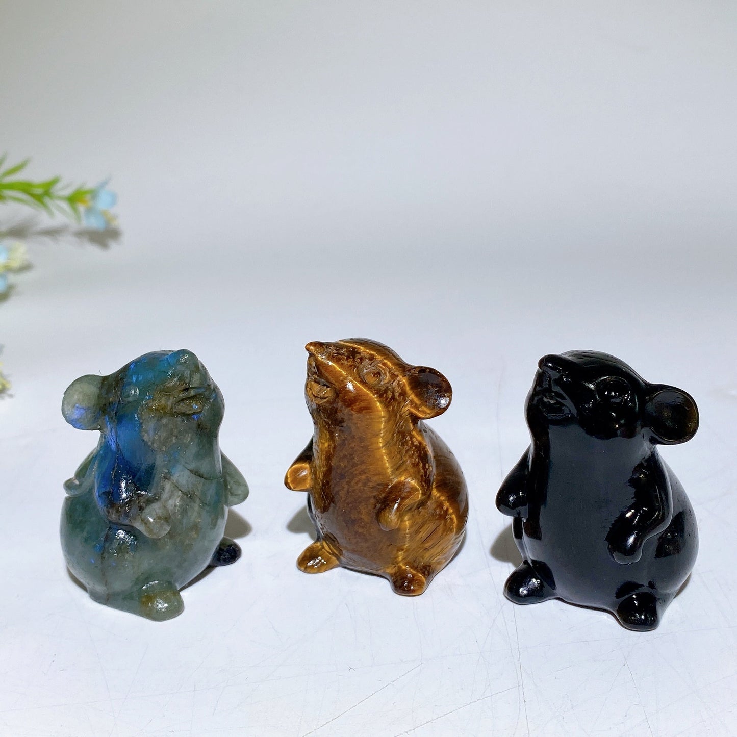 2.0" Crystal Mouse Carvings Crystal Healing Bulk Wholesale