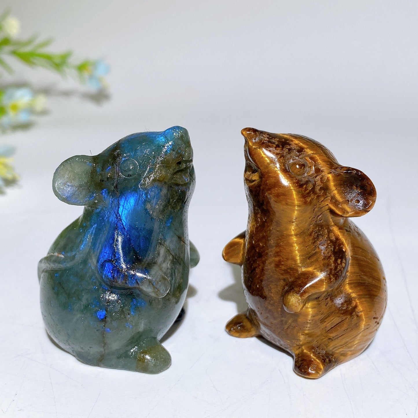 2.0" Crystal Mouse Carvings Crystal Healing Bulk Wholesale