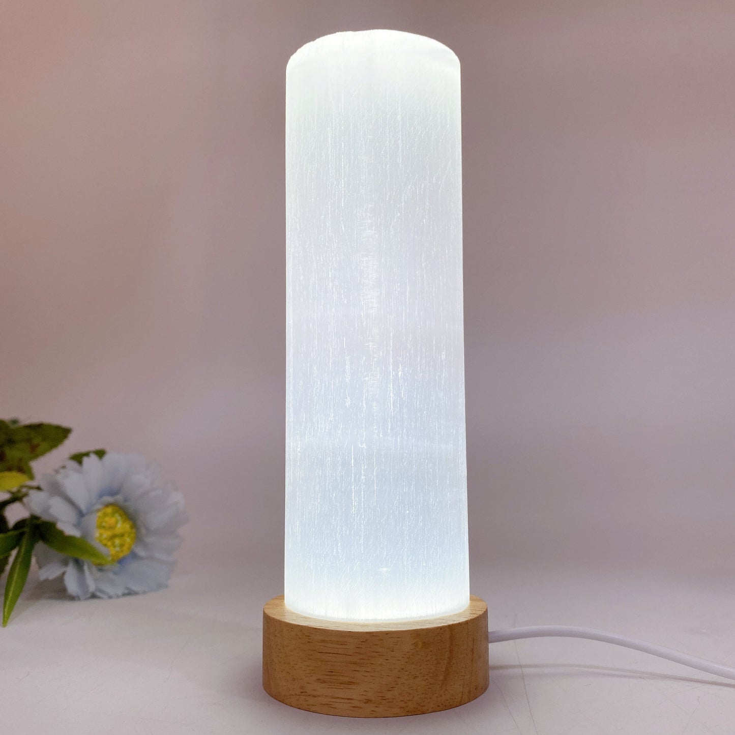 15cm Selenite Cylinder Bracelet Holder Crystal Healing Bulk Wholesale