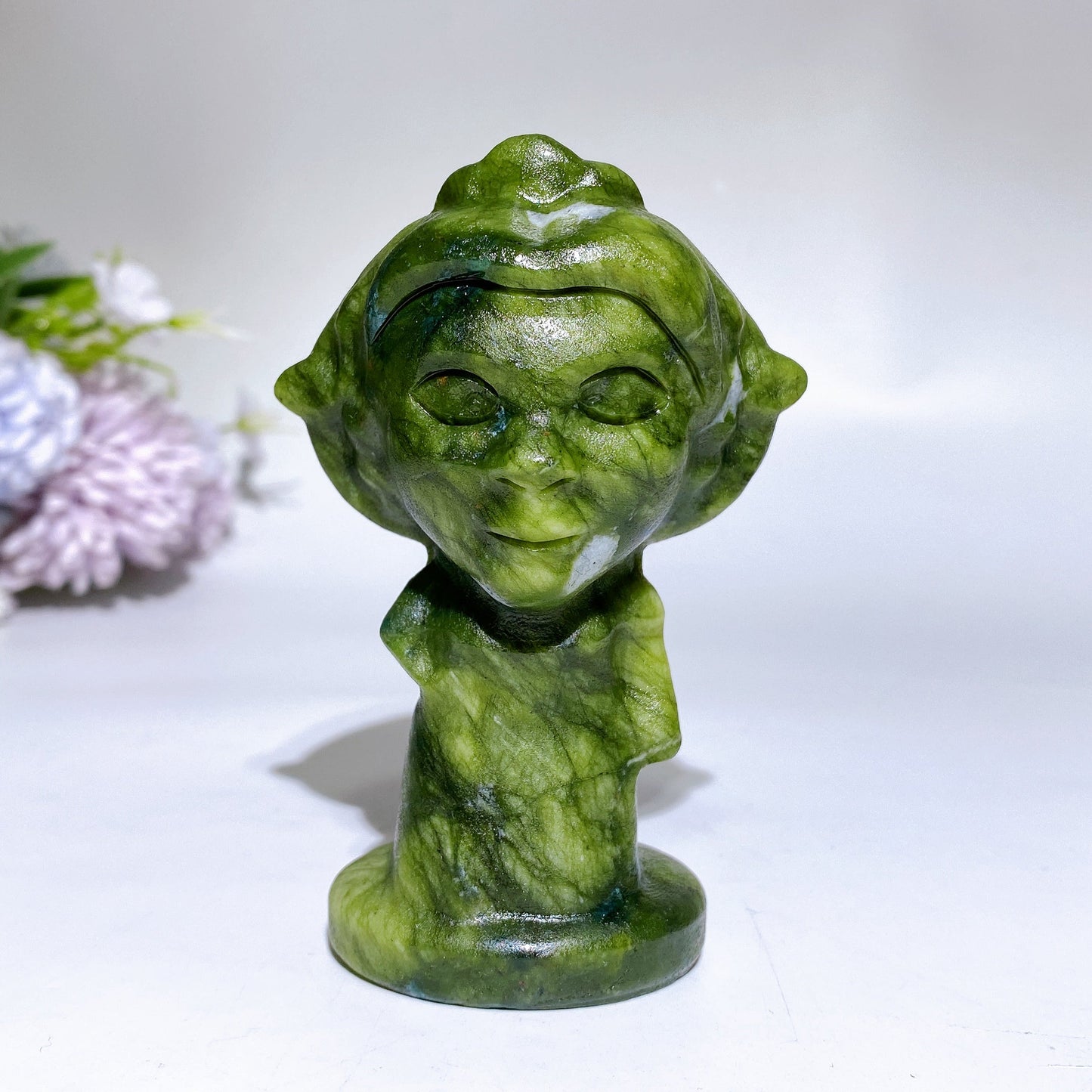 3.9"-5.9" Serpentine Cartoon Character Carving Crystal Healing Bulk Wholesale