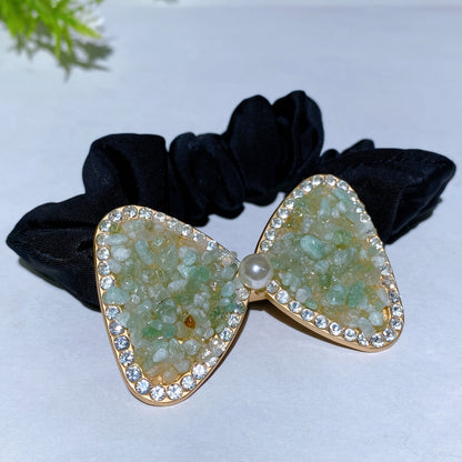 Crystal Chips Bowknot Scrunchies Crystal Healing Bulk Wholesale