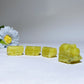 13cm Lemonite Jade Four-Pieces Train Carvings Crystal Healing Bulk Wholesale