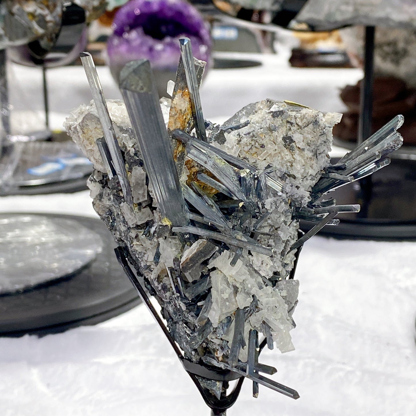 19cm Stibnite Specimen with Stand Crystal Healing