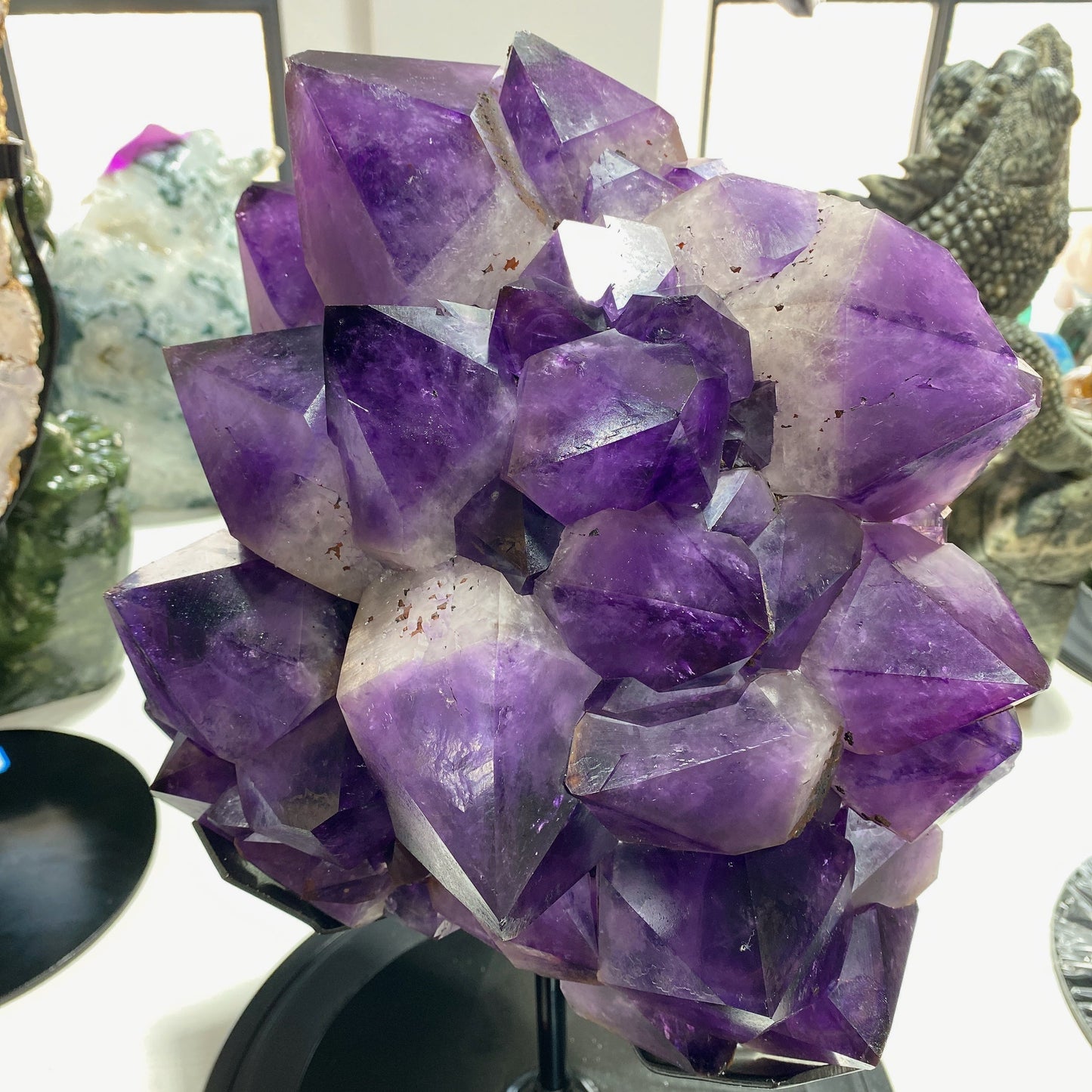 42cm Large Unique Amethyst Cluster Specimen with Stand Crystal Healing