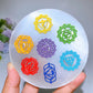 10cm Selenite Chakra Round Plate Carving Crystal Healing Bulk Wholesale