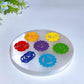 10cm Selenite Chakra Round Plate Carving Crystal Healing Bulk Wholesale