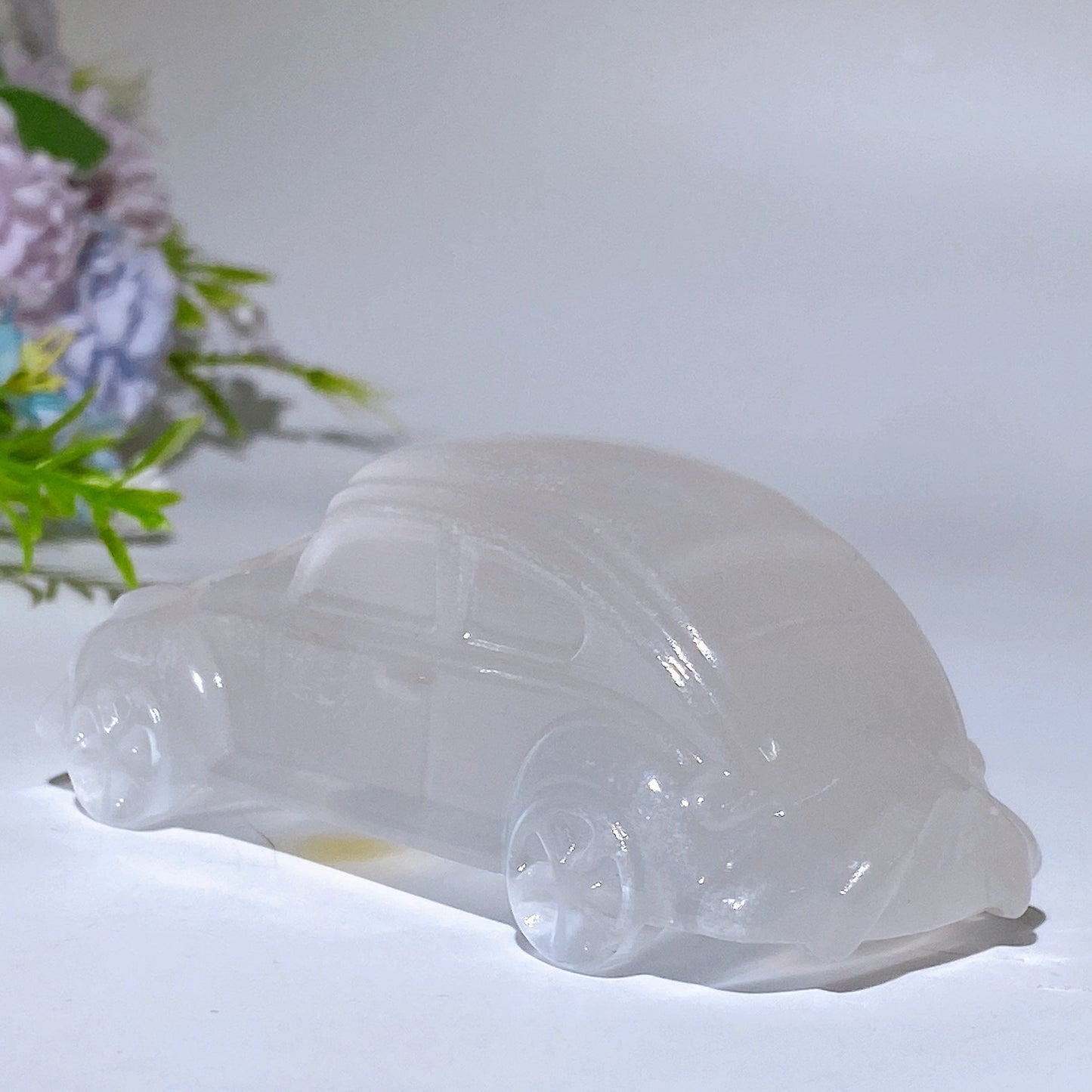 3.6" Selenite Car Carving Crystal Healing Bulk Wholesale