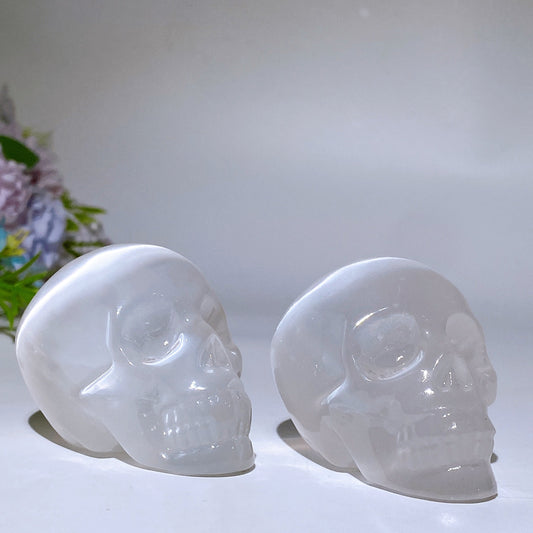 2.1" Selenite Skull Carving Crystal Healing Bulk Wholesale