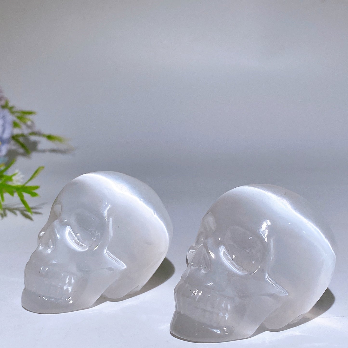 2.1" Selenite Skull Carving Crystal Healing Bulk Wholesale