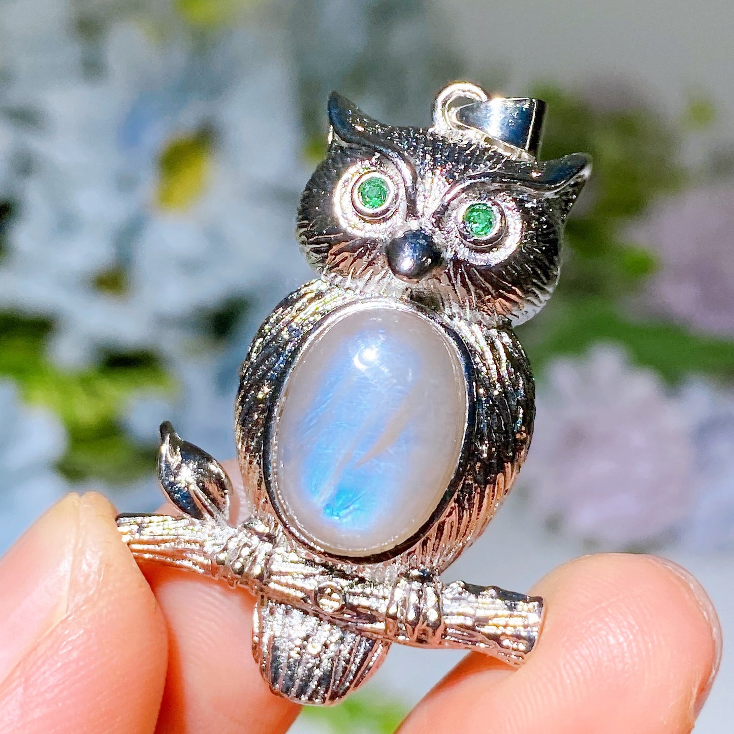 Moonstone Owl Pendant Crystal Healing Bulk Wholesale