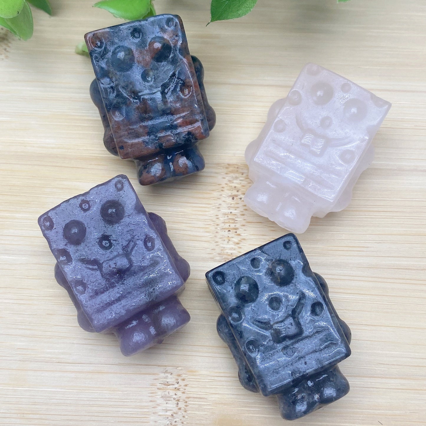 1.3" Mixed Crystal Spongebob Carvings Bulk Wholesale