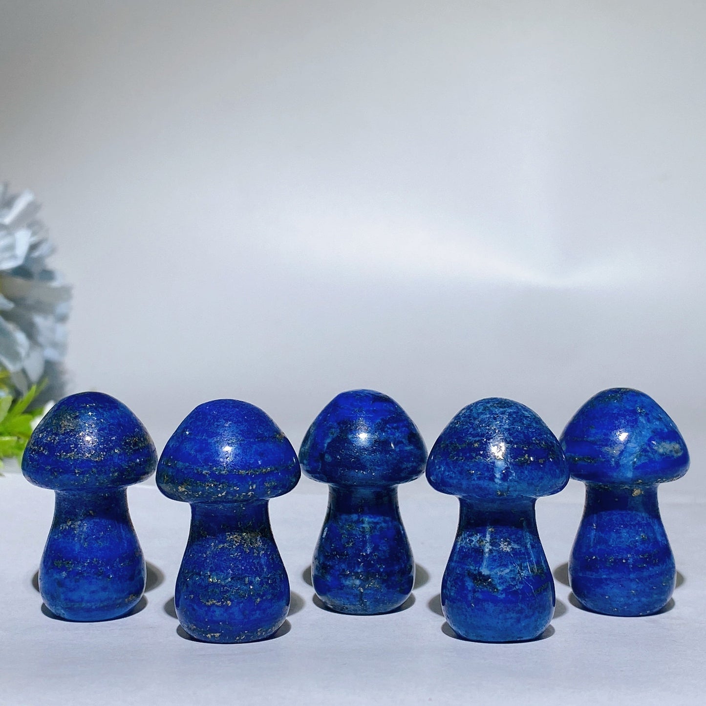 1.4" Lapis Mushroom Carving Crystal Healing Bulk Wholesale