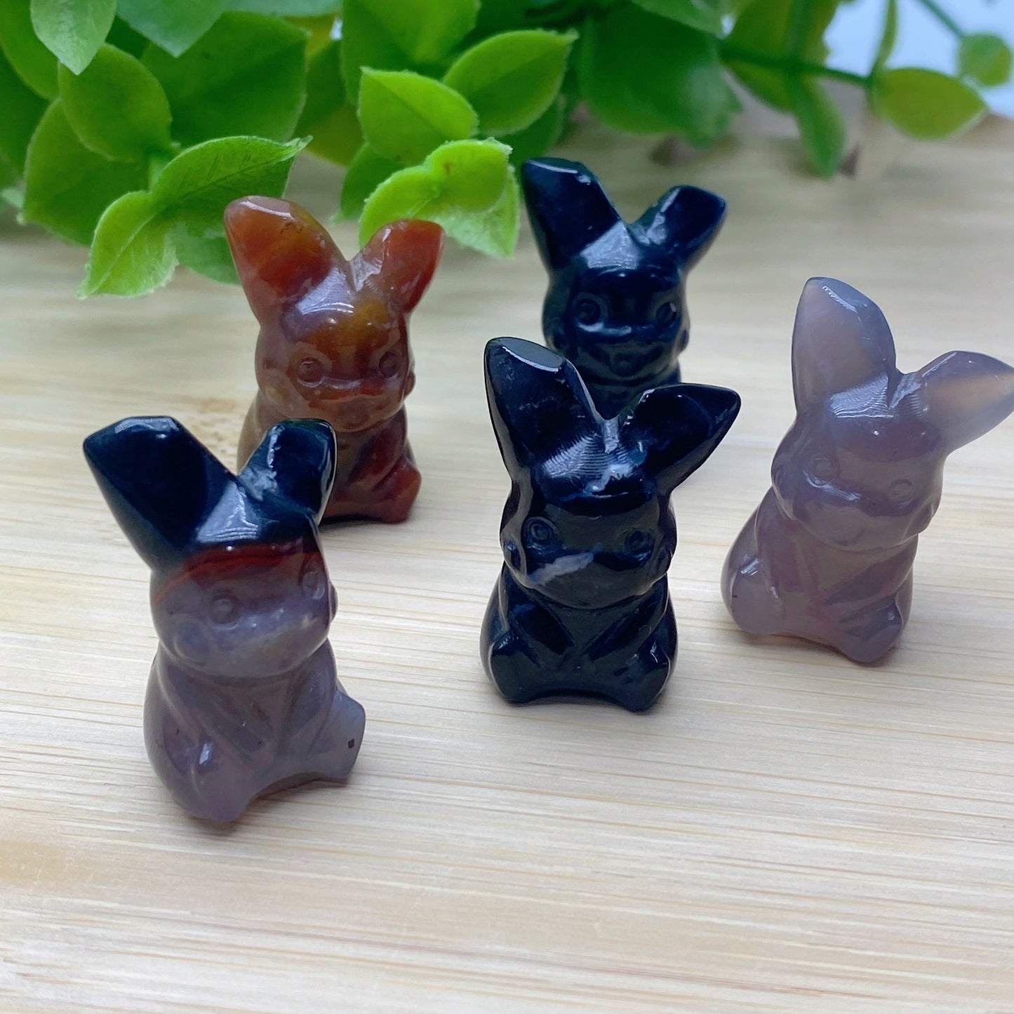 1.0" Mini Ocean Jasper Pikachu Carvings Bulk Wholesale