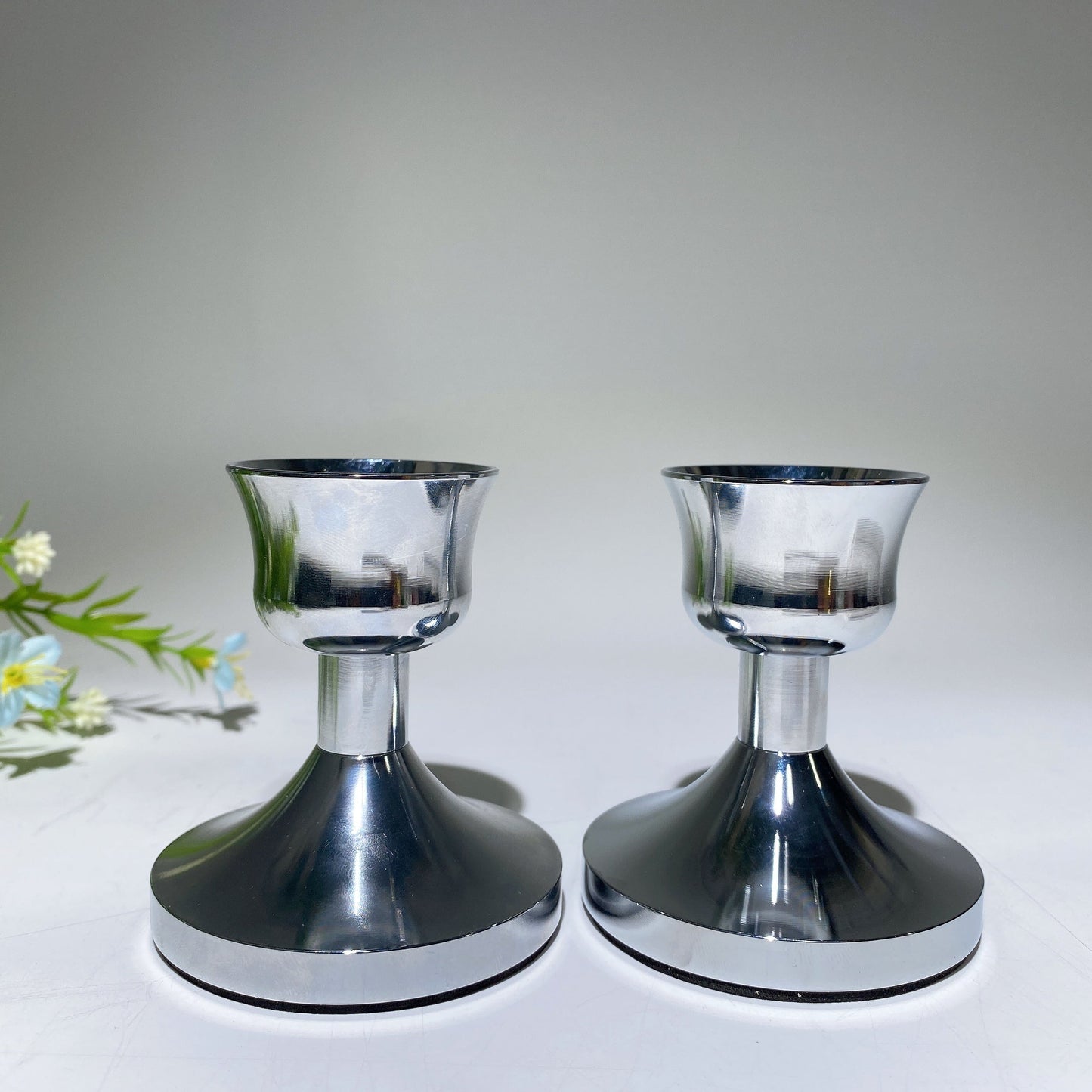 75mm Silver Plastic Lamp Stand with USB Crystal Healing Bulk Wholesale