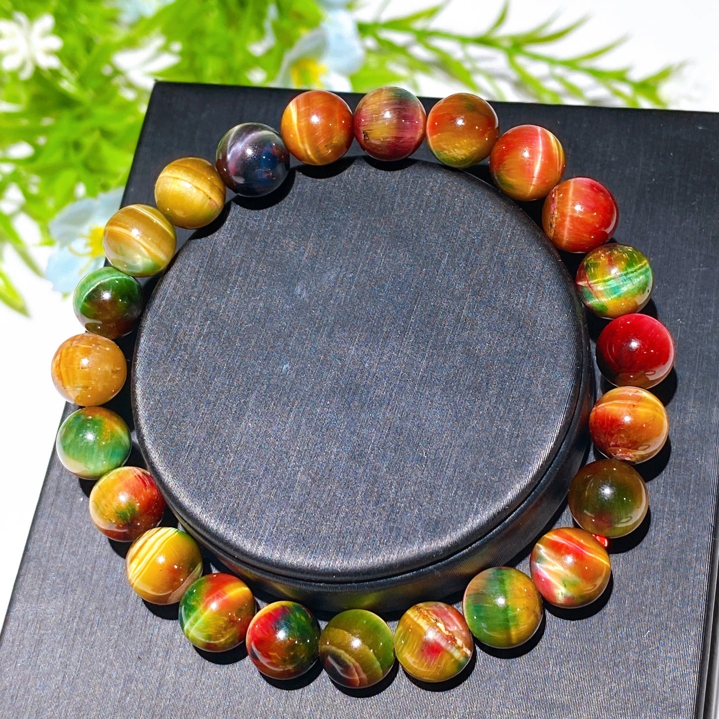 6-8mm Galaxy Tiger's Eye Bracelet Crystal Healing Bulk Wholesale