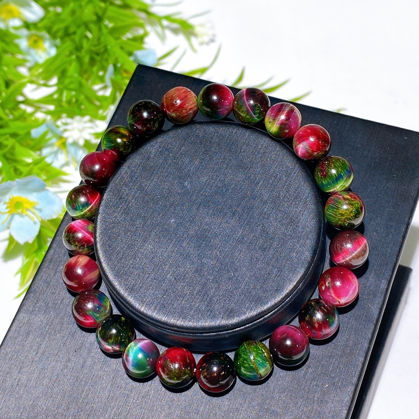 6-8mm Galaxy Tiger's Eye Bracelet Crystal Healing Bulk Wholesale