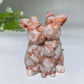 2.4" Crystal Rabbit Family Carvings Crystal Healing Bulk Wholesale