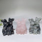 2.4" Crystal Rabbit Family Carvings Crystal Healing Bulk Wholesale