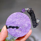 Round Charoite with Black Rope Necklace Crystal Healing Bulk Wholesale
