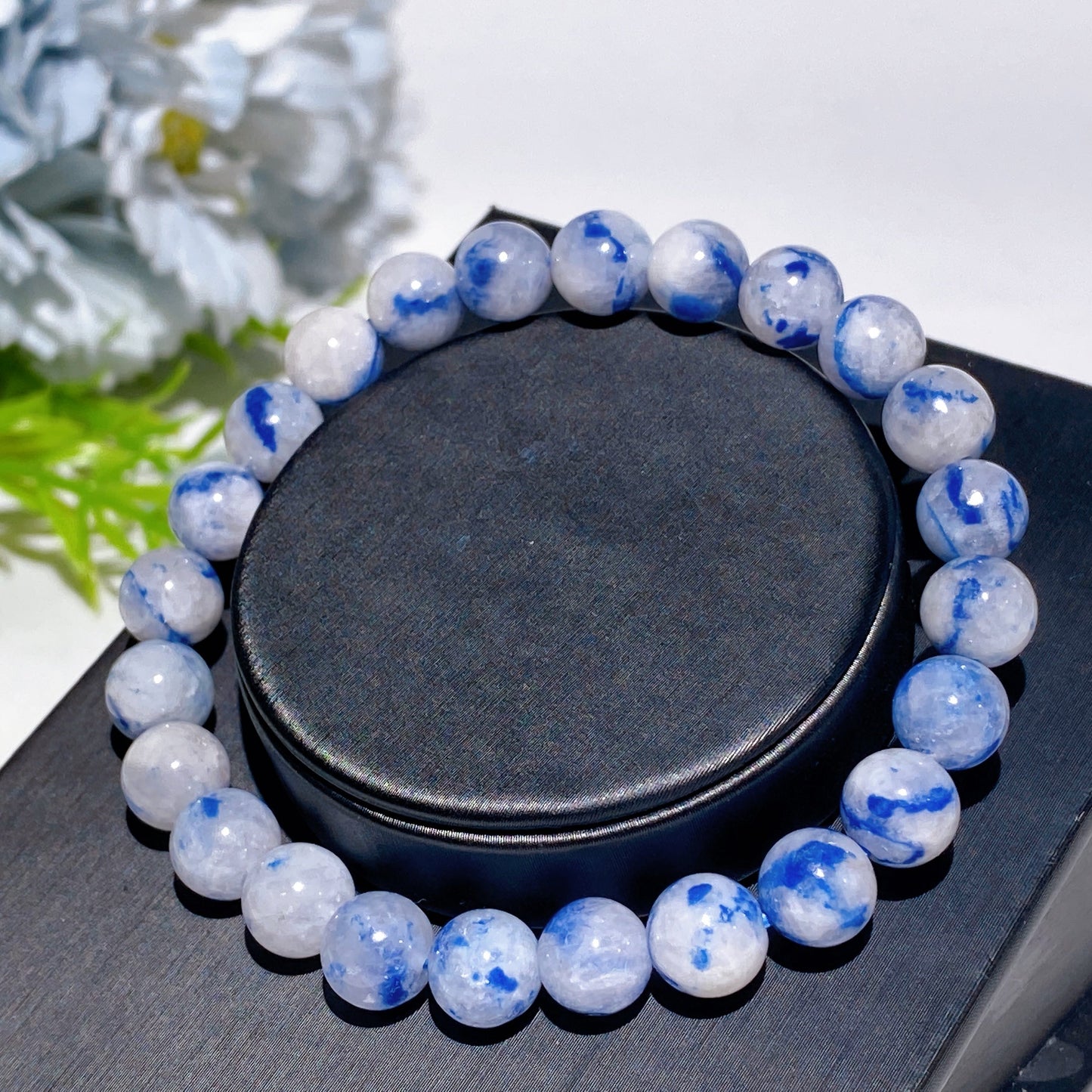 8-9mm Natural Demortierite Bracelet Crystal Healing Bulk Wholesale