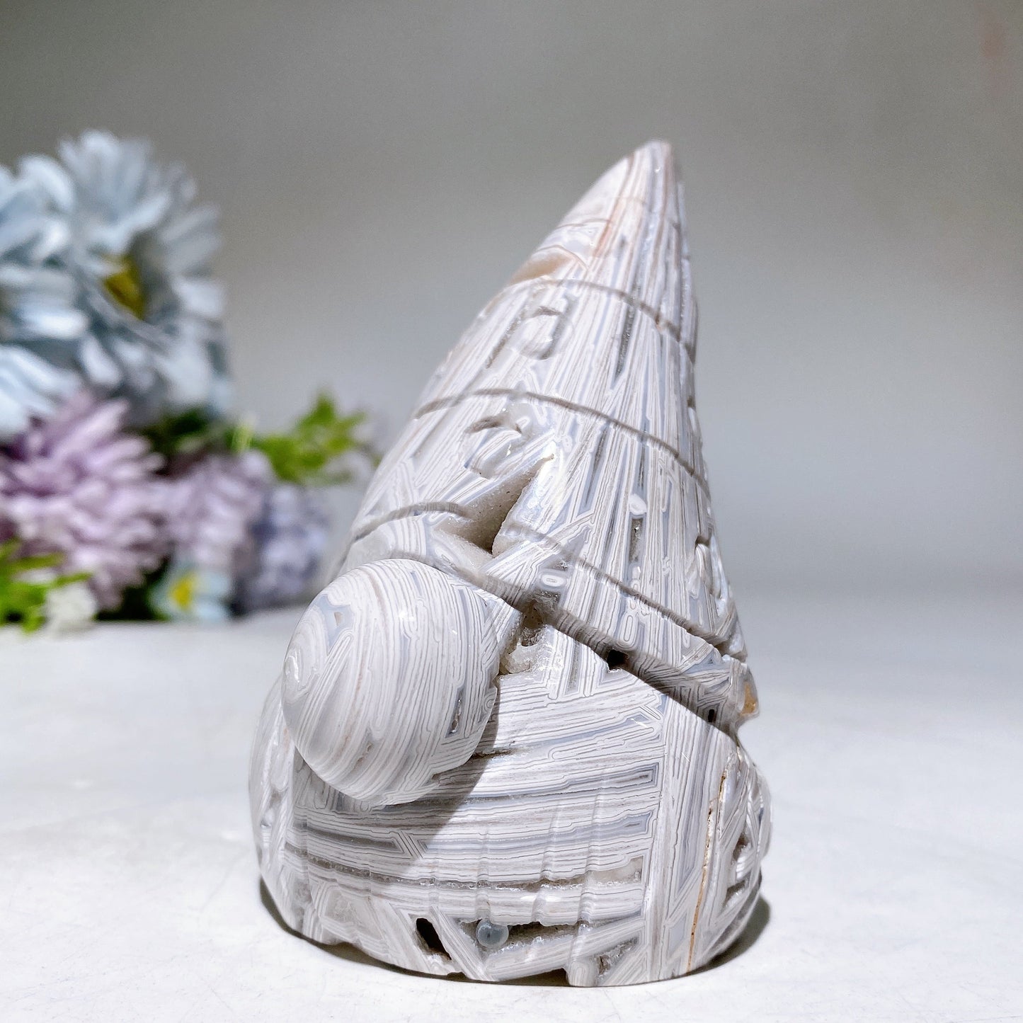 3.3" White Onyx Dwarf Carving Crystal Healing Bulk Wholesale