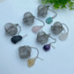 7.0" Tea-strainer with Crystal Raw Stone Decor Bulk Wholesale