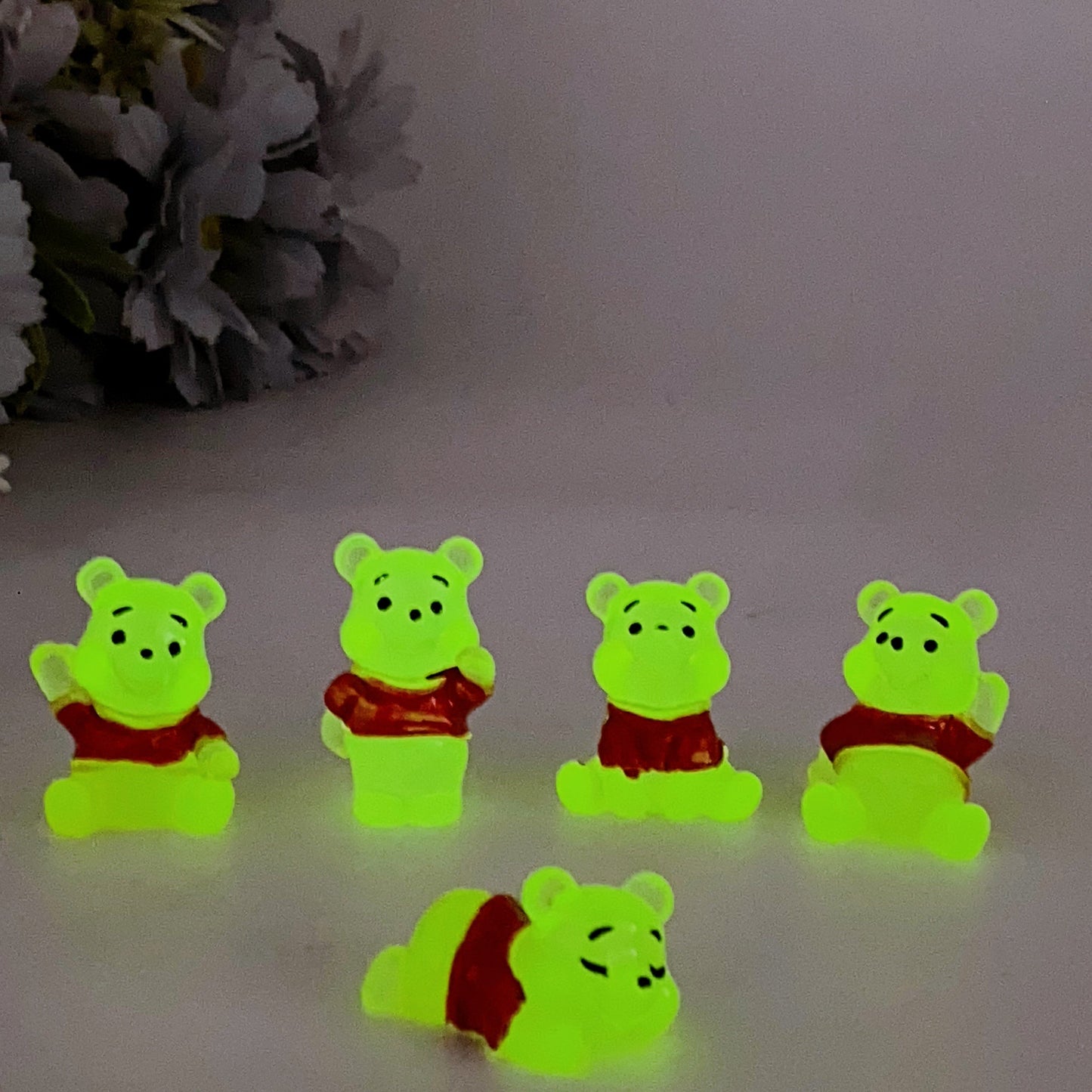 Mini Luminous Winnie the Pooh Carving Crystal Healing Bulk Wholesale