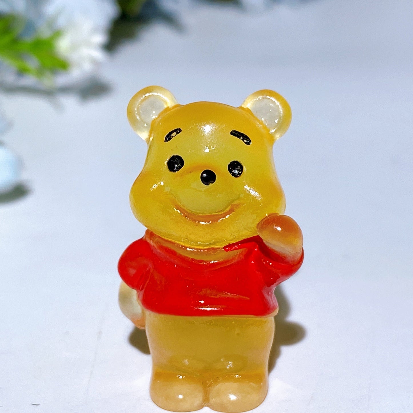 Mini Luminous Winnie the Pooh Carving Crystal Healing Bulk Wholesale