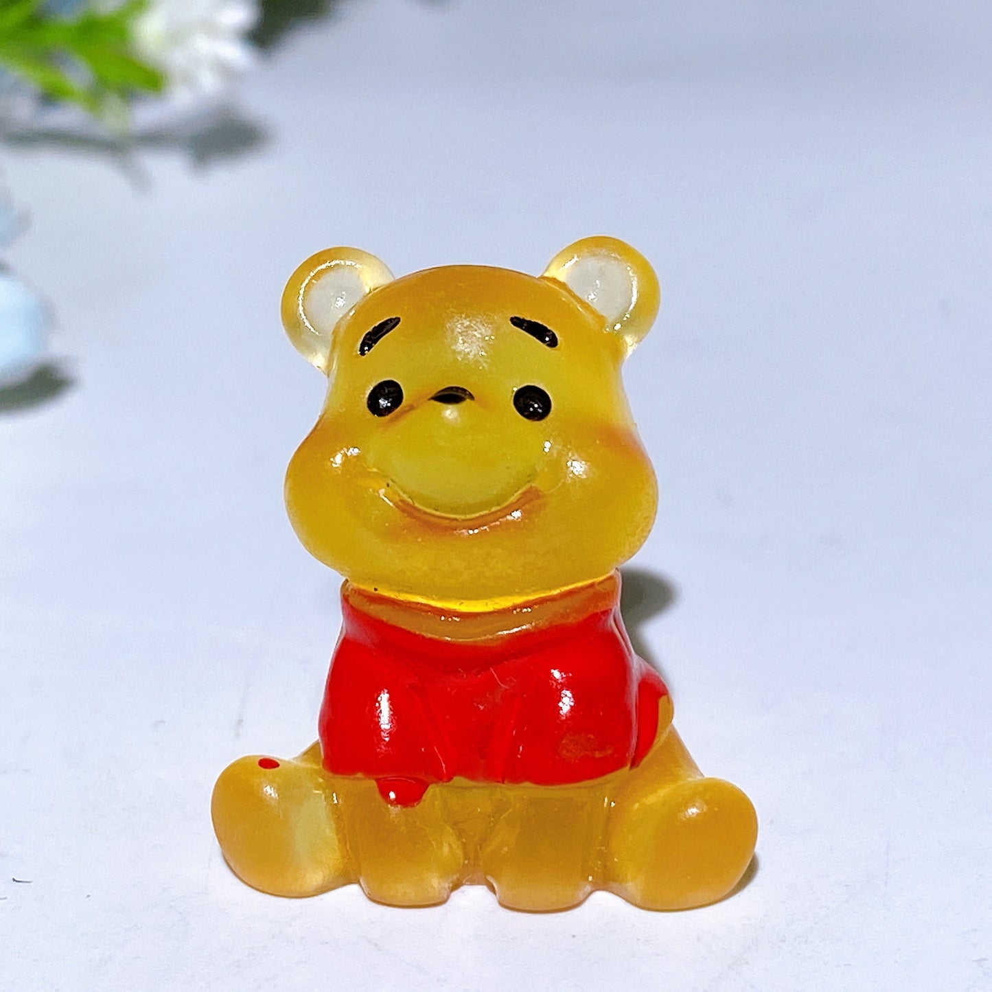 Mini Luminous Winnie the Pooh Carving Crystal Healing Bulk Wholesale