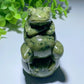 3.0" Serpentine Frog On Ball Carving Bulk Wholesale