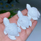 2.2" Druzy White Agate Turtle Carving Crystal Healing Bulk Wholesale