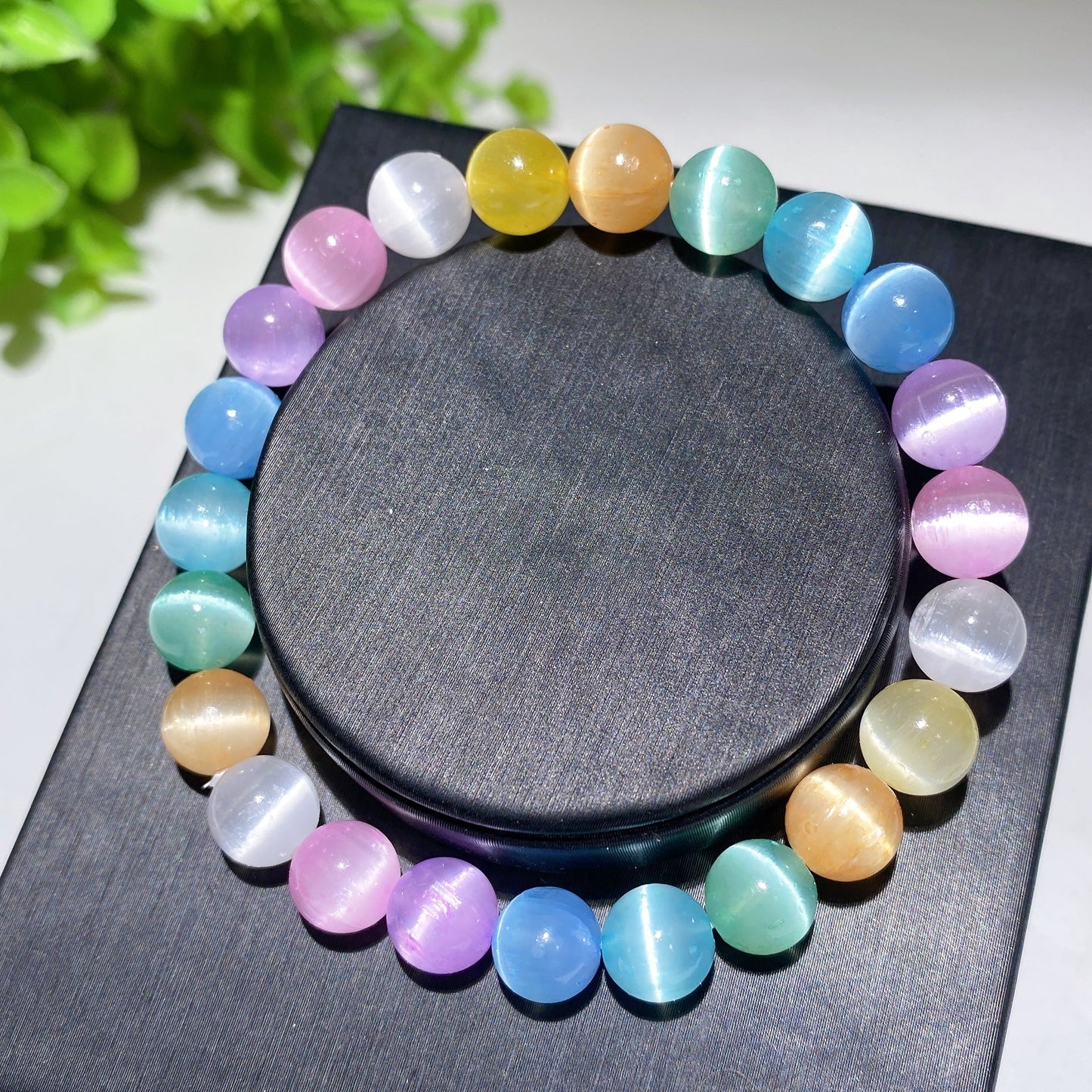 8mm Aura Selenite Bracelet Crystal Healing Bulk Wholesale