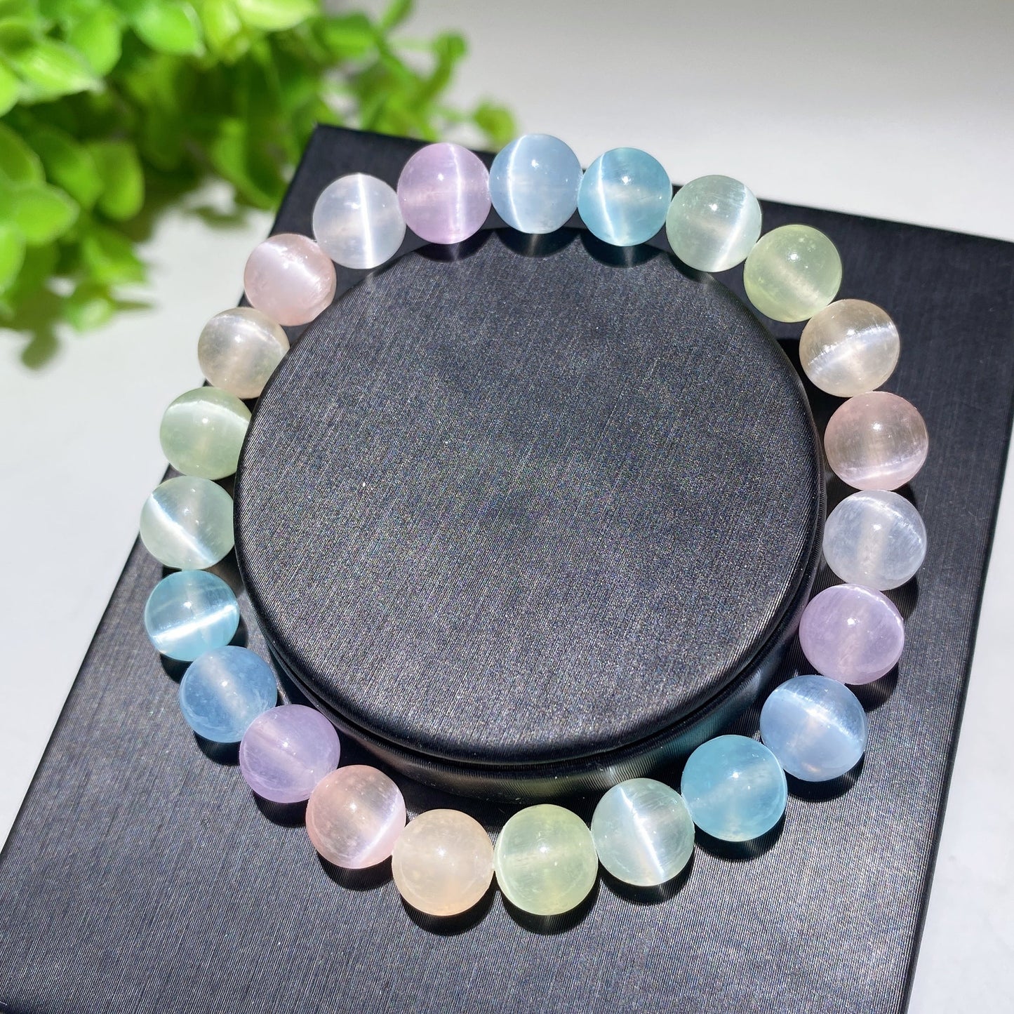 8mm Aura Selenite Bracelet Crystal Healing Bulk Wholesale