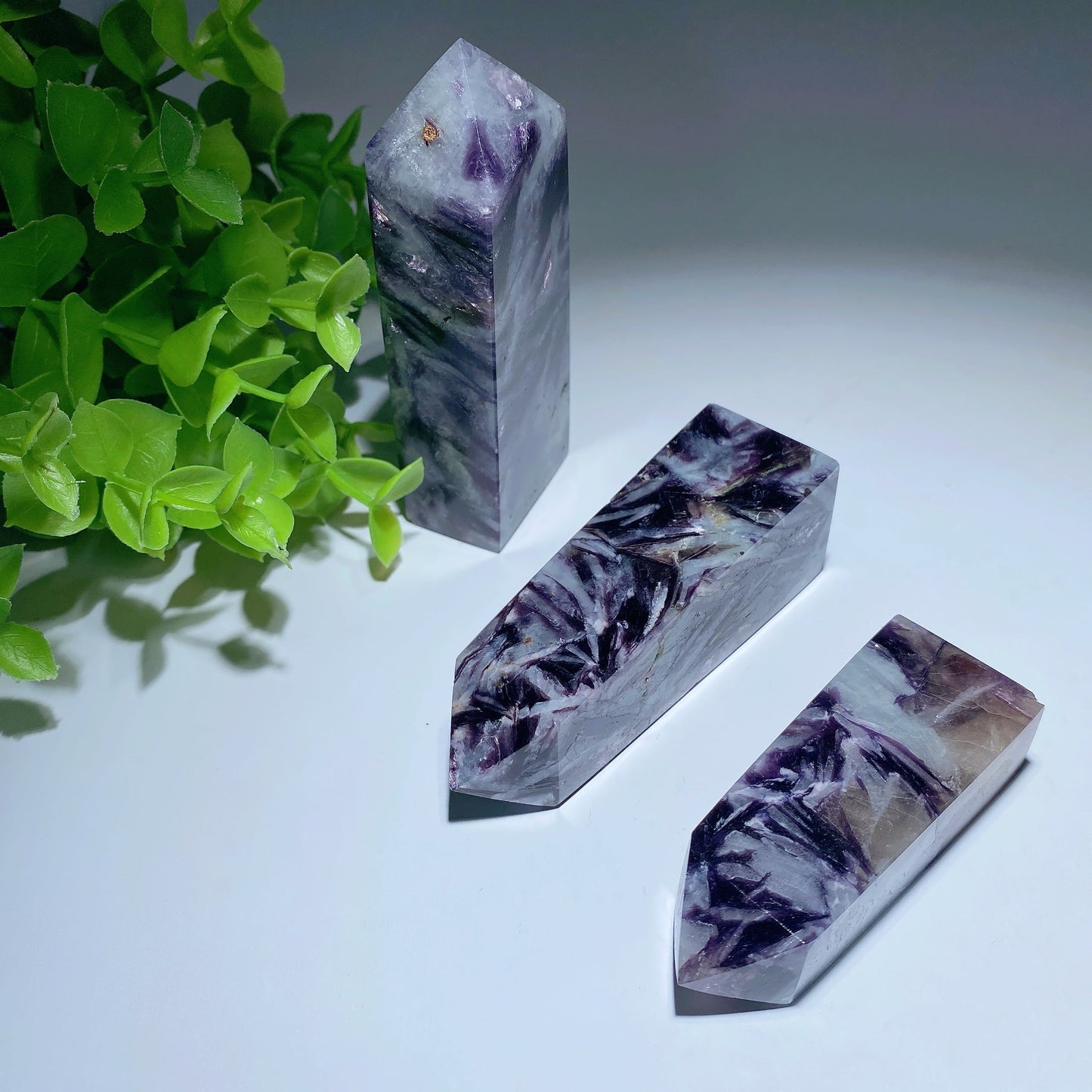 2.0"-4.0" Purple Mica in Aquamarine Points Bulk Wholesale