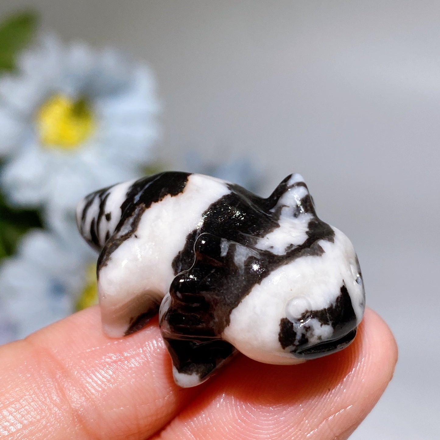 1.5" Zebra Jasper Salamander Carving Crystal Healing Bulk Wholesale